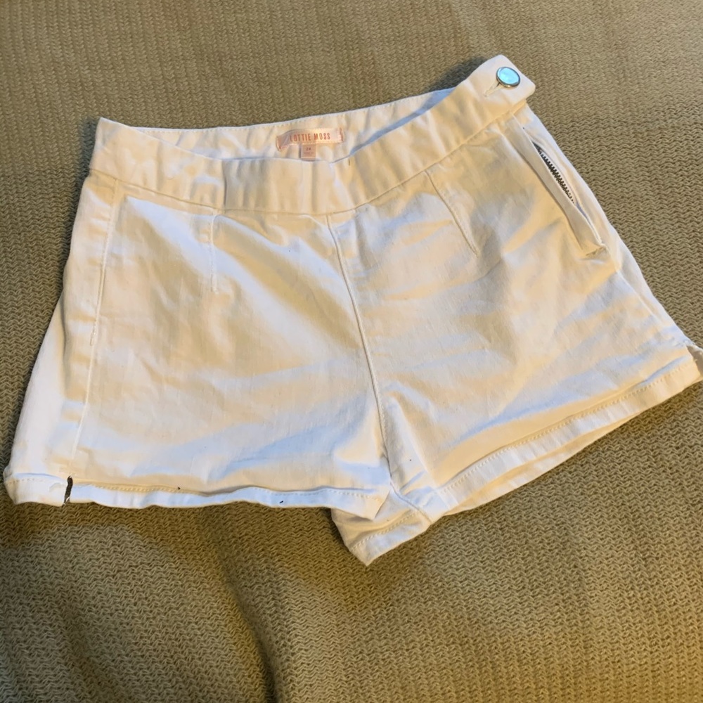 Lottie Moss White Shorts